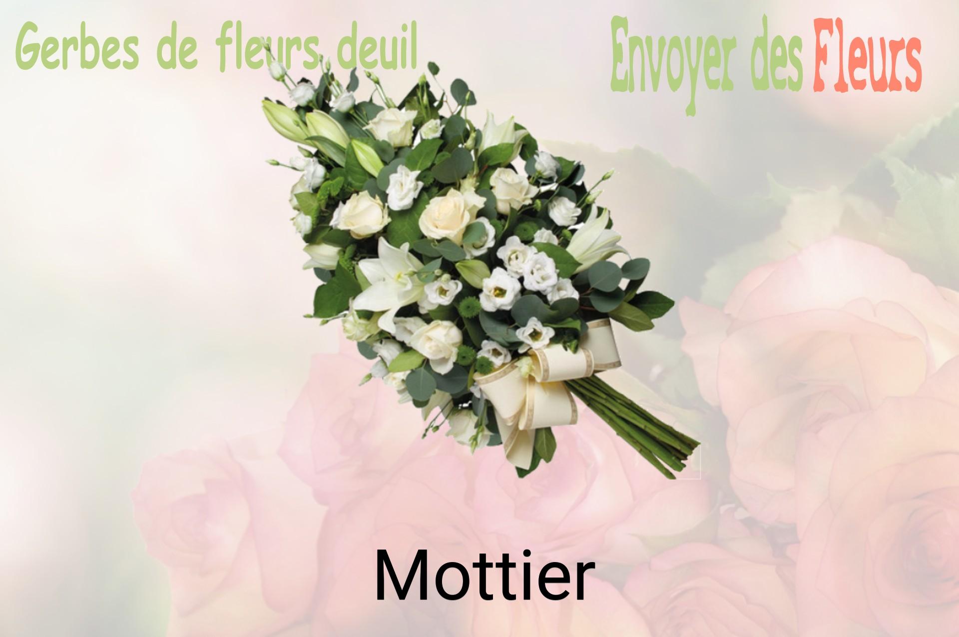 Gerbe de fleurs de deuil livrée à Mottier